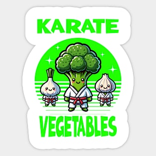 Karate Vegetables Sticker